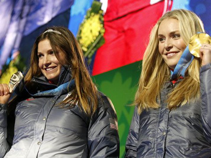 Lindsey Vonn og Julia Mancuso,