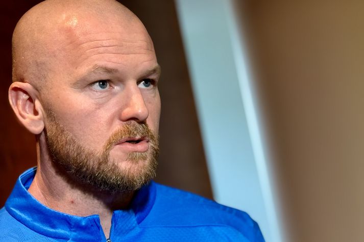 Aron Einar Gunnarsson er reynslumesti leikmaður íslenska landsliðshópsins í dag.