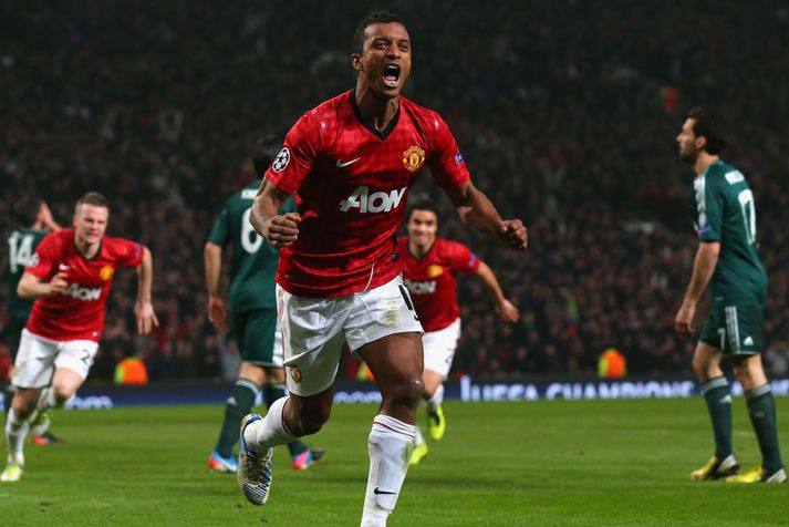 Luis Nani í leik með Manchester United.