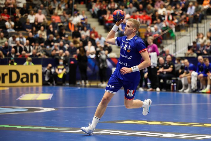 Elliði Snær Viðarsson minnti á sig í riðlakeppninni með því að skora átta mörk úr tíu skotum.