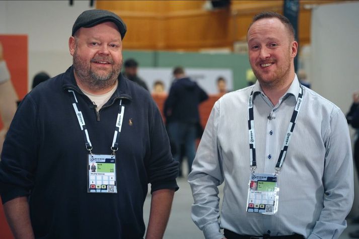 Það var kátt á hjalla í Kristianstad í kvöld.