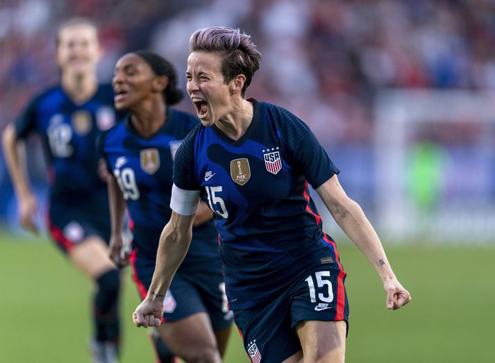 Megan Rapinoe og stöllur hennar í bandaríska landsliðinu hafa verið afar sigursælar og eru ríkjandi heimsmeistarar.