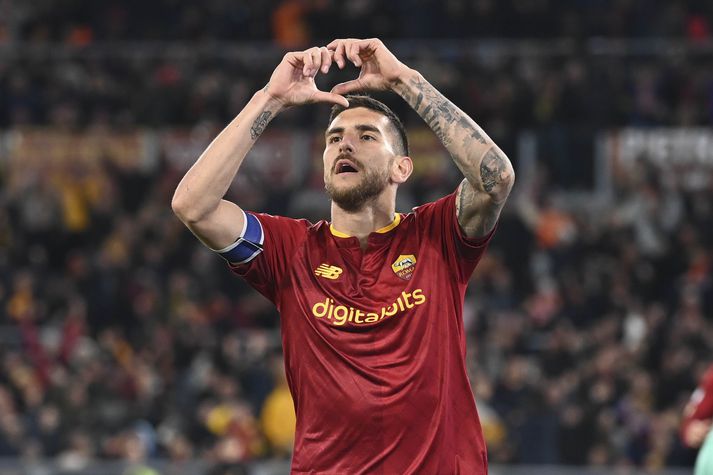 Fyrirliðinn Lorenzo Pellegrini var á skotskónum í kvöld.