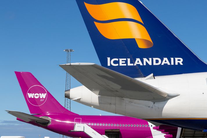 Icelandair á meðal annars í harðri samkeppni við WOW air.