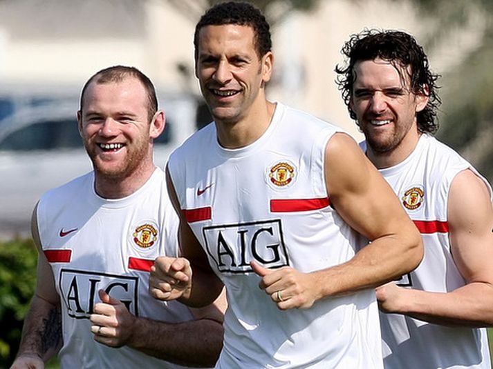 Rio Ferdinand á æfingu hjá Manchester United á dögunum.