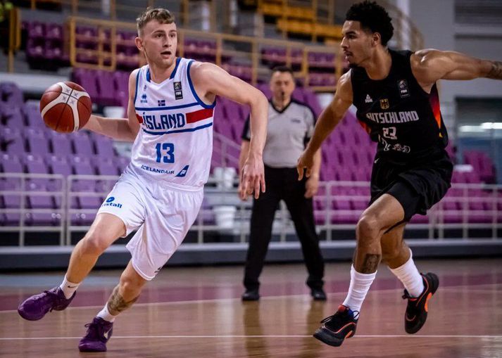 Kristján Fannar Ingólfsson skoraði 25 stig á móti Þjóðverjum í dag.