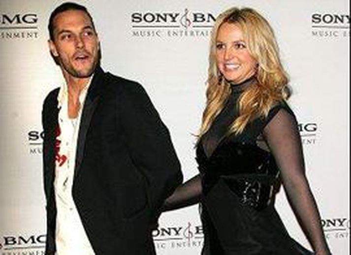 Britney og Federline á Grammy-verðlaunahátíð í Los Angeles þann 8. febrúar þegar allt lék í lyndi.