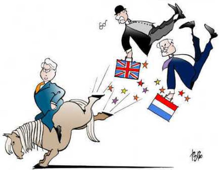 Skopmyndin sem birtist í Jótlandspóstinum.