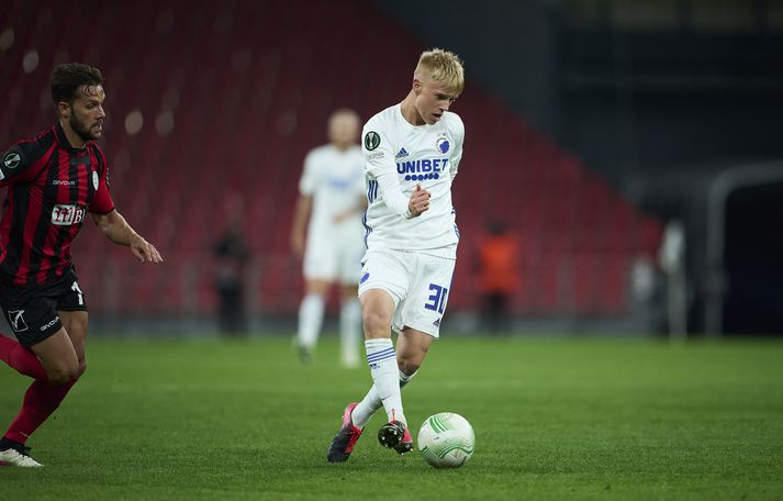 Hákon Arnar Haraldsson skoraði eina mark FCK í dag.