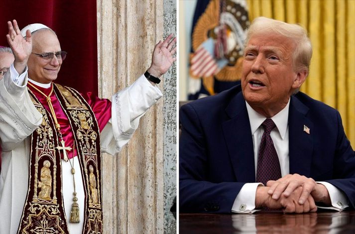 Donald Trump er vægast sagt ánægður með kjör ný páfa, hins bandaríska Robert Francis Prevost.