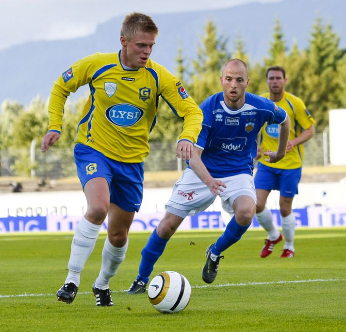 Grindvíkingurinn Páll Guðmundsson í leik með liðinu fyrr í sumar.