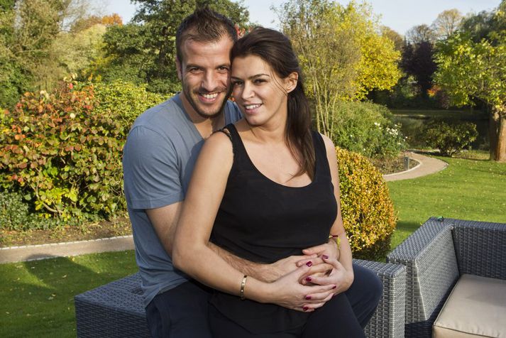 Rafael van der Vaart og kona hans Sabine Boularouz.