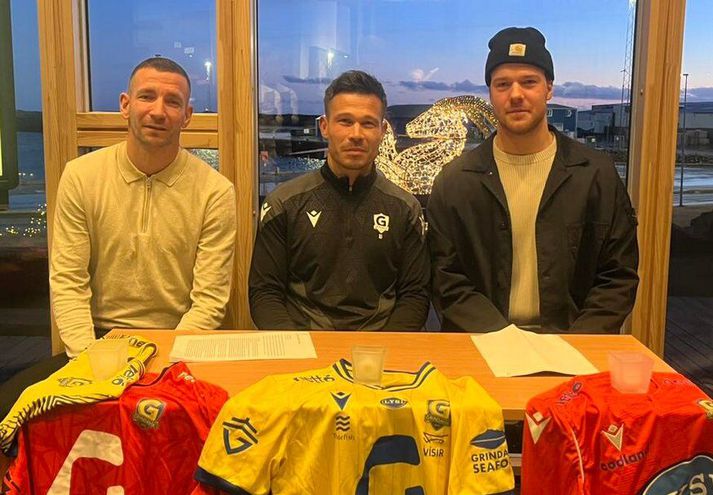 Damir Muminovic og Hjörvar Daði Arnarson voru kynntir í kvöld sem nýir leikmenn Grindavíkur.