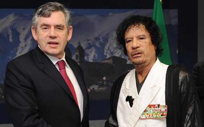 Brown og Gaddafi.