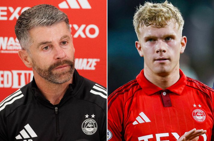Samstarf Stephen Robinson, þjálfara Aberdeen og Kjartan Más virðist ekki hafa verið ánægjulegt