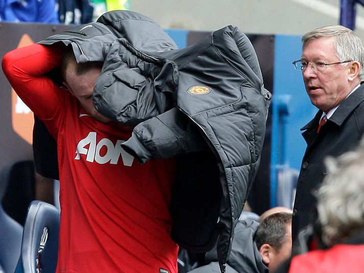 Wayne Rooney og Sir Alex Ferguson.