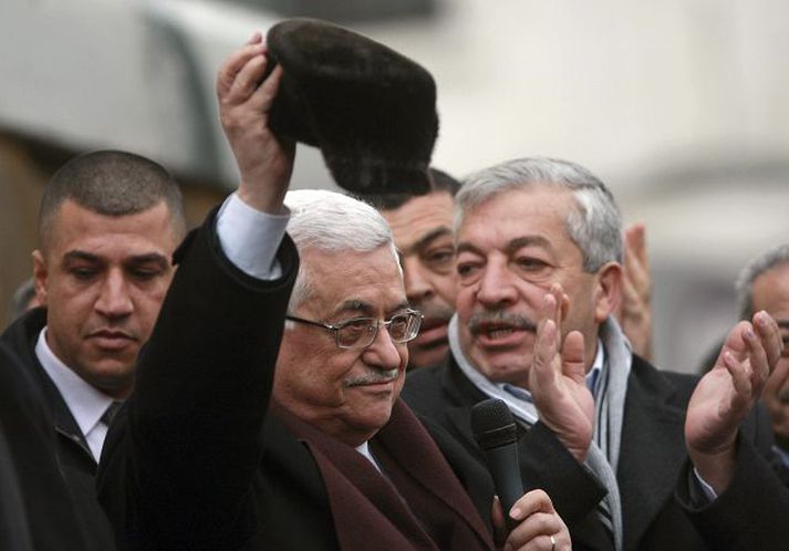 Mahmoud Abbas Ítrekaði í gær kröfur um að Austur-Jerúsalem yrði höfuðborg Palestínu.fréttablaðið/AP