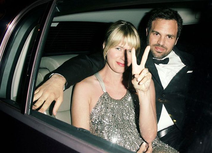Mark Ruffalo  og eiginkona hans Sunrise Coigney á leið af frumsýningu myndarinnar Zodiac á Cannes.