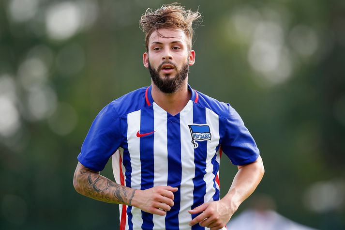 MArvin Plattenhardt, leikmaður Hertha Berlin, í æfingarleik á dögunum.