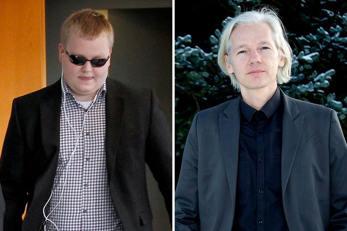 Sigurður Þórðarson og Julian Assange.