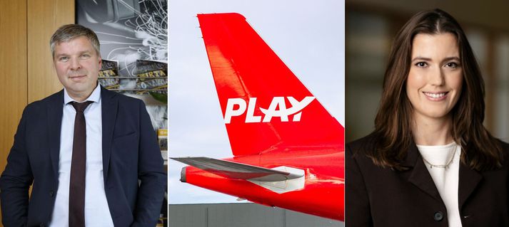 Ólafur Sigurðsson, framkvæmdastjóri Birtu, og Unnur Lilja Hermannsdóttir, annar skiptastjóra þrotabús Play.