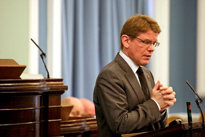 Mörður Árnason tekur undir með Þorsteini Pálssyni. Mynd/ Valgarður.