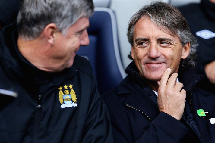 Roberto Mancini og Brian Kidd.