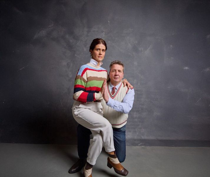 Þórdís Kolbrún Reykfjörð Gylfadóttir og Guðlaugur Þór Þórðarson vandræðaleg en glæsileg. 