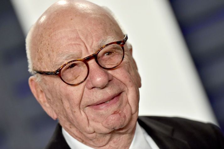 Hinn 92 ára Rupert Murdoch er eigandi fjölmiðla á borð við Fox News, The Times of London og The Wall Street Journal. 
