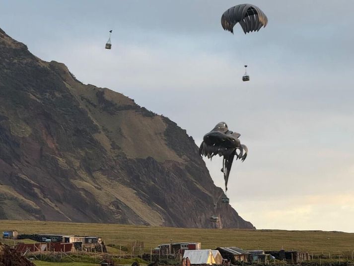 Frá eyjunni Tristan da Cunha þar sem eitt Hanta-smit hefur komið upp.