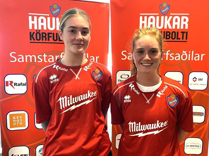 Elísabeth Ýr Ægisdóttir og Bríet Sif Hinriksdóttir komu til Hauka frá Grindavík í sumar.