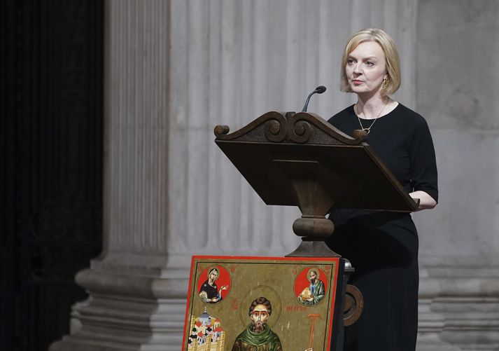 Forsætisráðherra Bretlands, Liz Truss sagði nokkur orð.