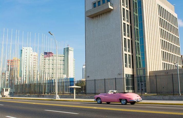 Bandaríska sendiráðið í Kúbu var opnað aftur árið 2015 eftir að hafa verið lokað í um 50 ár.