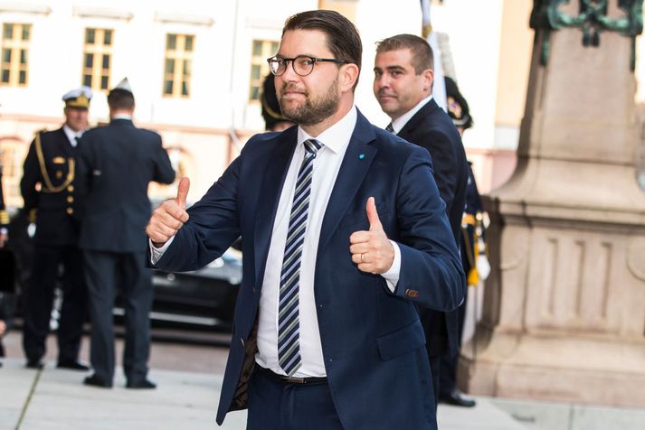 Jimmie Åkesson hefur leitt Svíþjóðardemókrata frá 2005.