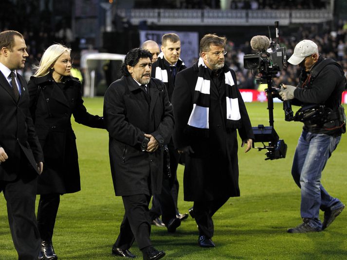 Diego Maradona mætti á leik Fulham í nóvember.