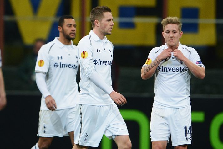 Gylfi Þór Sigurðsson og Lewis Holtby.