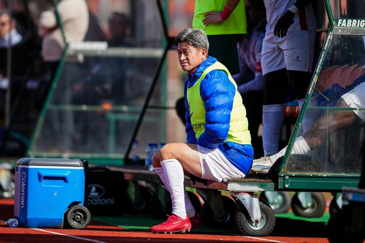 Kazuyoshi Miura í leik fyrr á þessu ári.