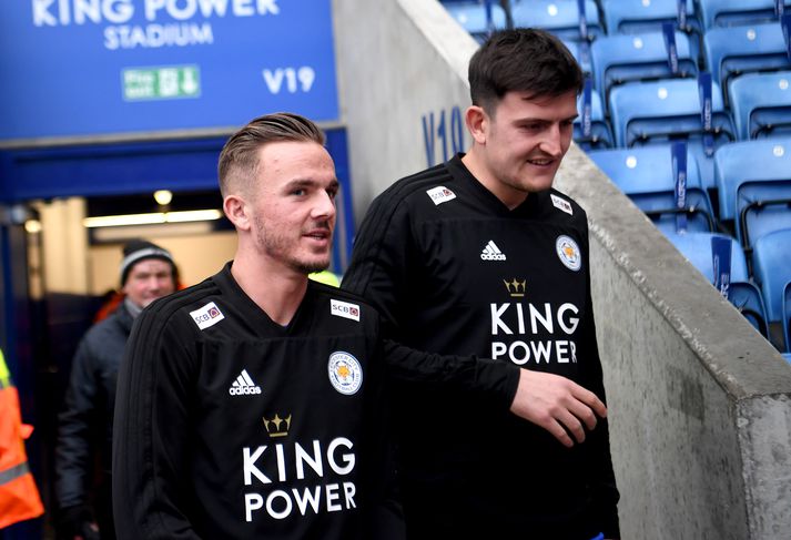 Maguire og Maddison á góðri stundu.