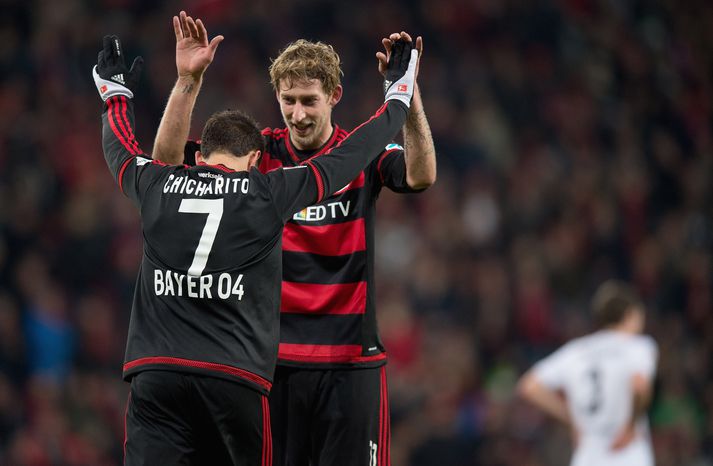 Chicharito og Stefan Kiessling voru báðir á skotskónum í kvöld.