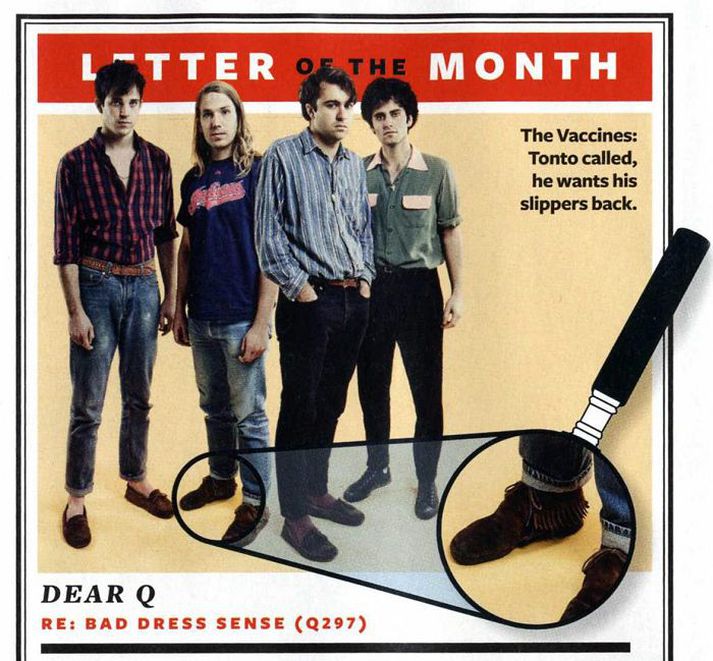 Árni Hjörvar og félagar í The Vaccines fá á baukinn fyrir fatasmekk sinn. Mokkasínur Árna þykja sérstaklega sorglegar.