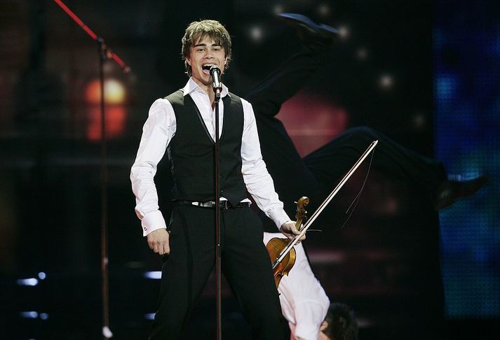 Alexander Rybak á Eurovision-sviðinu í Moskvu árið 2009.