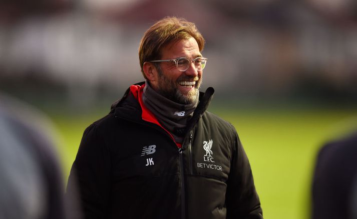 Það er aldrei langt í gleðina hjá Klopp