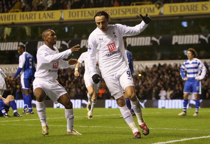 Berbatov fagnar einu fjögurra marka sinna í dag.