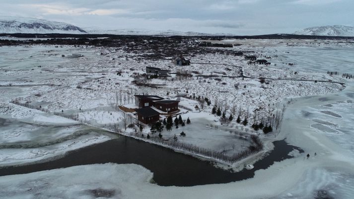 Þessi mynd var tekin í síðustu viku og sýnir aðstæður eins og þær voru þá.