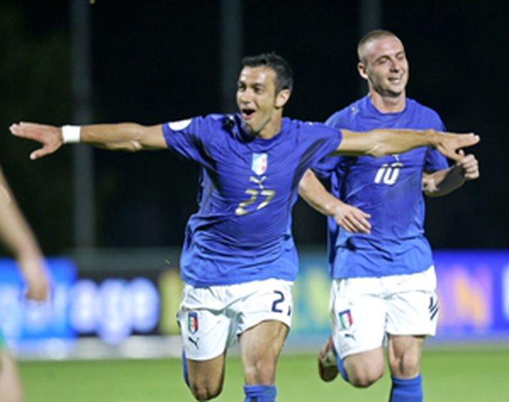 Fabio Quagliarella skoraði tvö mörk fyrir Íatlíu