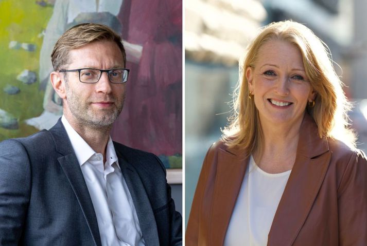Jón Guðni Ómarsson, bankastjóri Íslandsbanka og Lilja Björk Einarsdóttir, bankastjóri Landsbankans.
