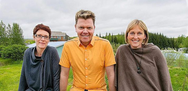 Gyða Dröfn, Margrét Alice og Albert standa fyrir heilsuhelgi á Sólheimum.