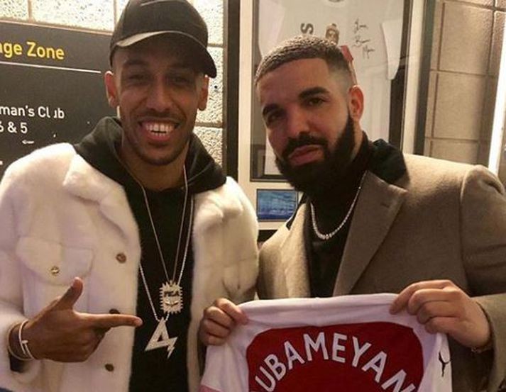 Aubameyang hitti Drake og tapaði svo næsta leik