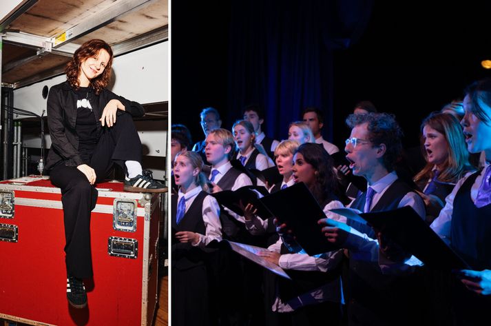 Katrín Lóa er höfundur kórverksins Mergs þar sem sungið er um líkamsvessa og hinn sammannlega viðbjóð sem við viljum ekki tala um.