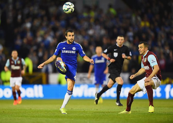 Fabregas átti frábæran leik fyrir Chelsea gegn Burnley á mánudaginn.